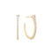 14kt Gold White Sapphire Hoop Earrings
